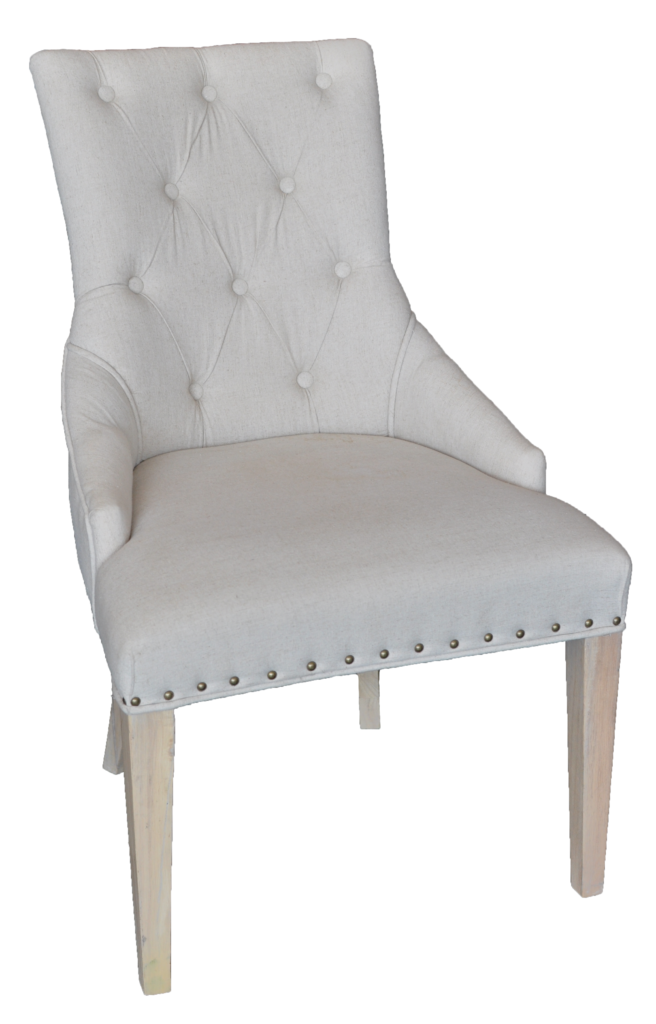 Flax Button Tufted Chair Loluma