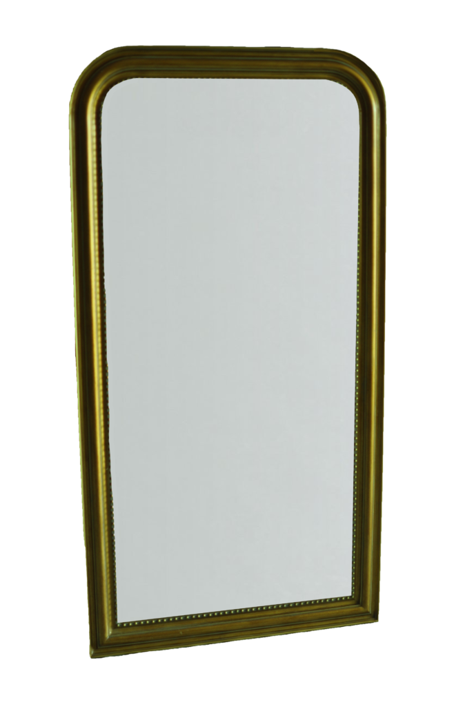Large Curved Gold Frame Mirror Loluma