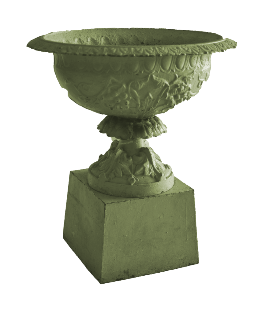 Cream French Urn & Pedestal Loluma