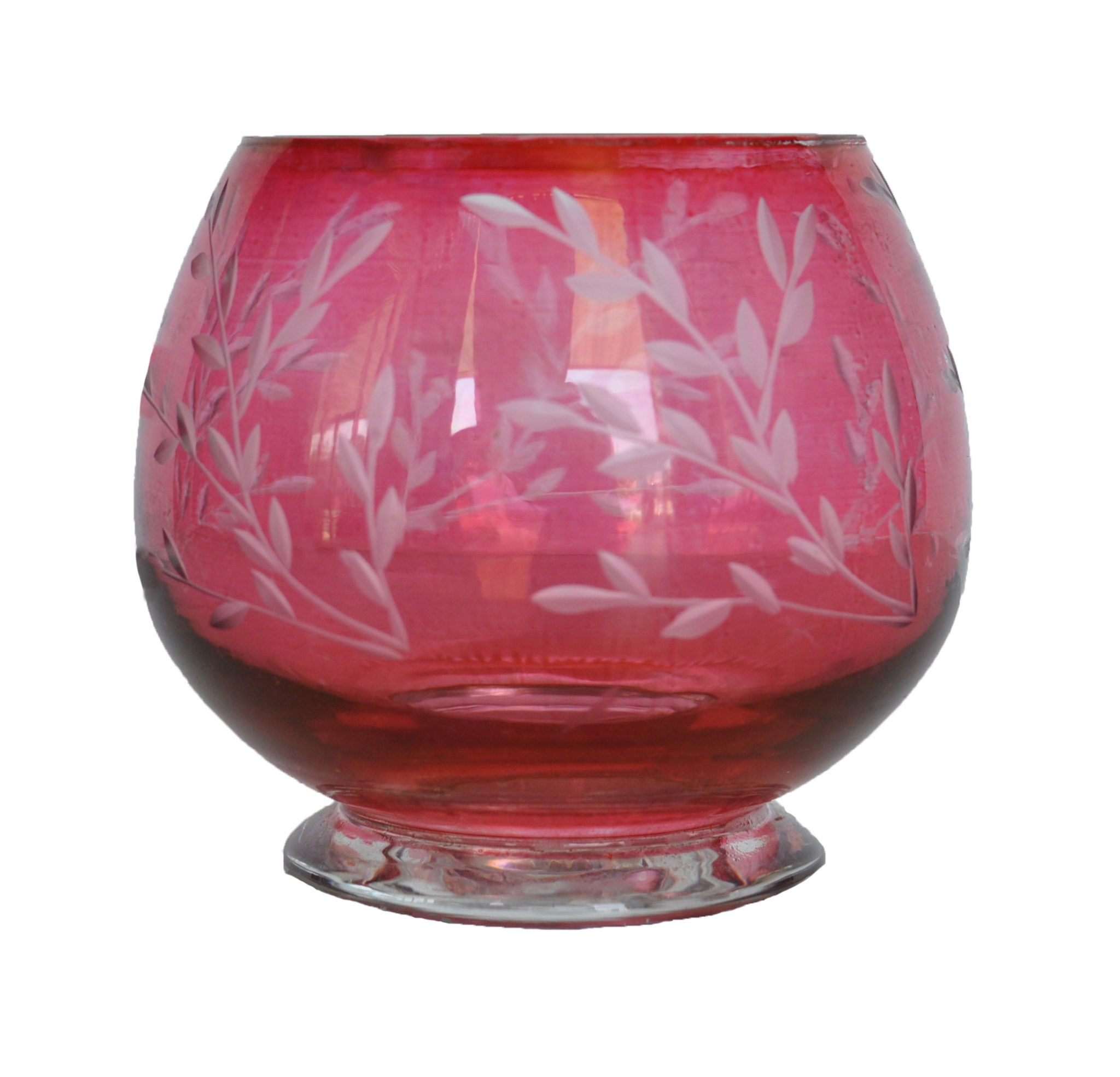 Ruby Etched Votive Loluma